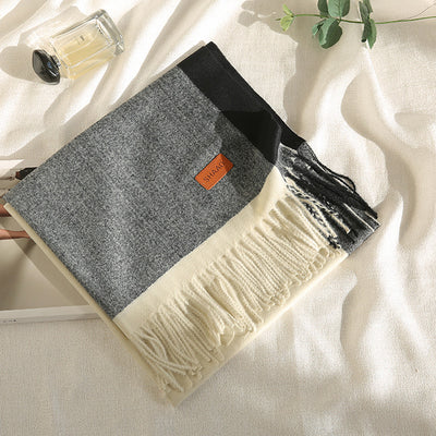 Bufanda Reversible de Lana Gruesa para Otoño e Invierno - Image 25