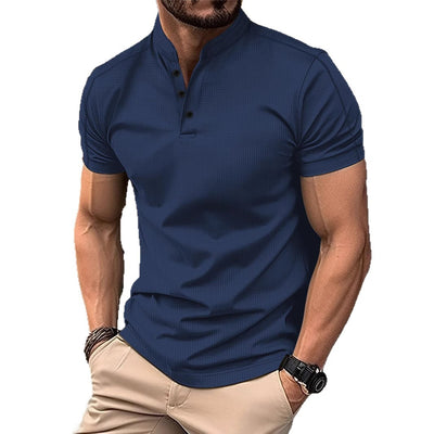 Polo Elegante de Manga Corta con Cuello Alzado - Image 5
