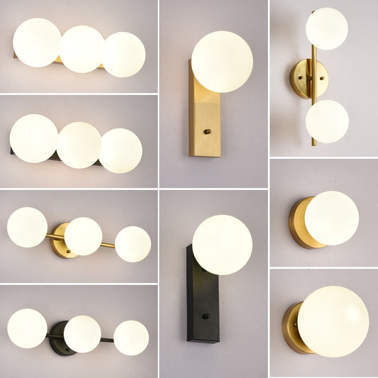 Lámpara Minimalista de Cristal para Mesita de Noche