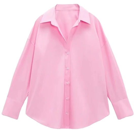 Camisa Oversize Minimalista Suelta para Verano - Image 2