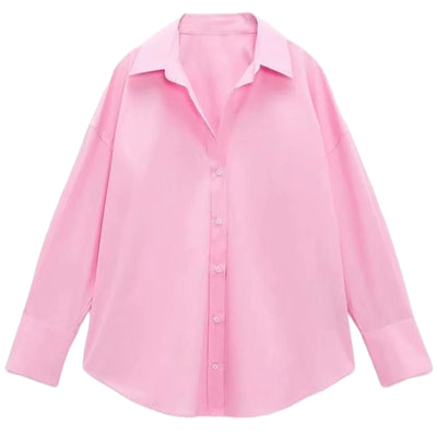 Camisa Oversize Minimalista Suelta para Verano - Image 2
