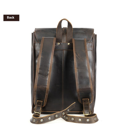 Mochila de Cuero para Viajes de Gran Capacidad con Compartimento Laptop - Image 19