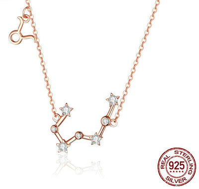 Collar Constelaciones Zodiacales Plata 925 Baño Oro Rosa - Image 17
