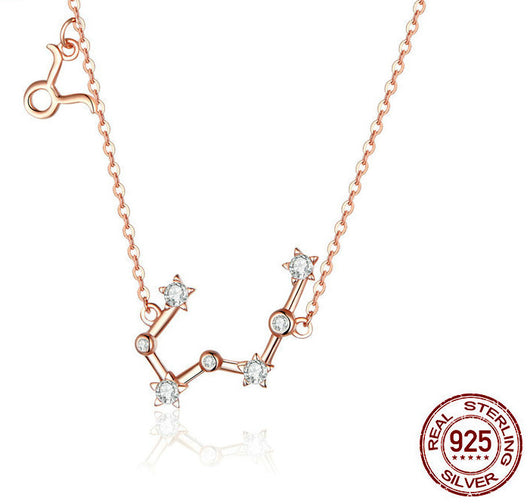 Collar Constelaciones Zodiacales Plata 925 Baño Oro Rosa - Image 17