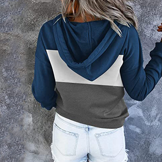 Sudadera Deportiva Mujer con Capucha y Bloques de Color - Image 2