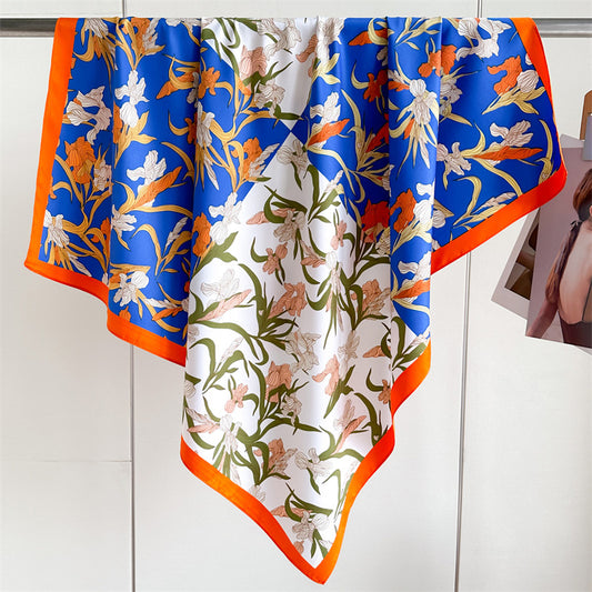 Pañuelo de Seda Estampado Cuadrado Premium Twill