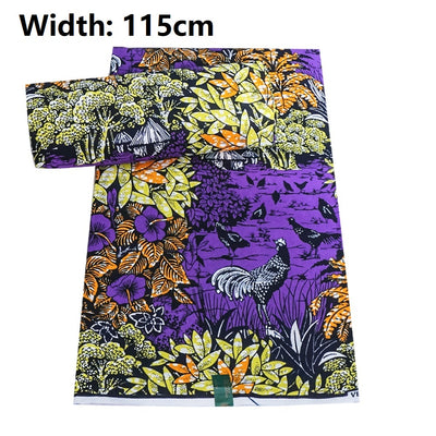 Tela Estampada Africana con Motivos Florales - Tela Holandesa Premium - Image 5