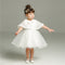 Conjunto de Dos Piezas Vestido Blanco Esponjoso para Bebé