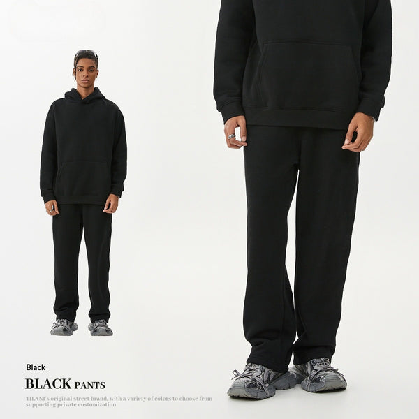Conjunto de Buzo y Pantalón Deportivo Grueso Forrado en Fleece Estilo Americano