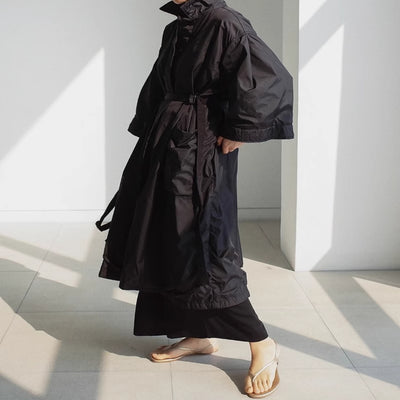 Abrigo Largo Tipo Gabardina para Mujer Talla Grande - Primavera y Otoño - Image 17