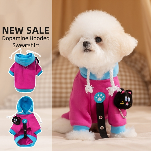 Sudaderas con Capucha para Perros Pequeños y Medianos - Diseño Bloques de Color Otoño/Invierno
