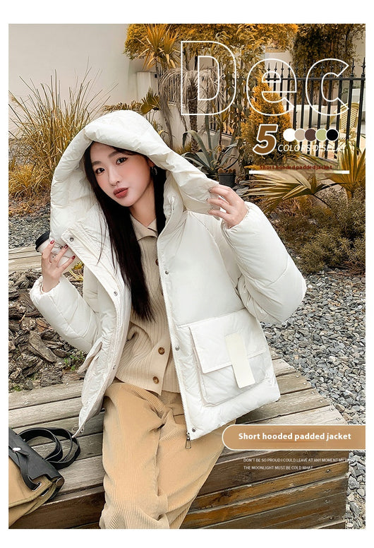 Chaqueta Acolchada de Plumas para Mujer con Capucha - Corta y Elegante - Image 12