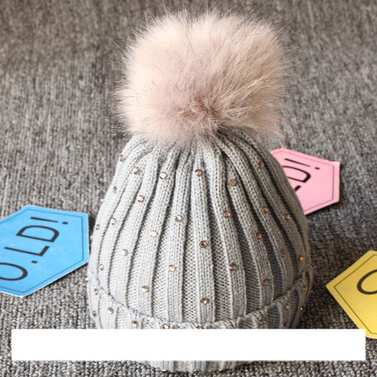 Gorro de Lana Tejida para Niños con Pompón Grande - Image 6