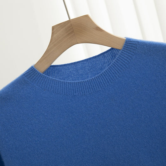 Suéter de Lana Pura Manga Corta Cuello Redondo para Hombre - Image 32