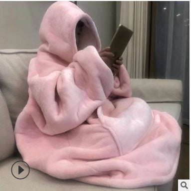 Manta con Capucha para TV - Bata Térmica para Noches Frías y Cálidas