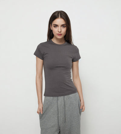 Camiseta Ajustada Cuello Redondo para Mujer - Efecto Reductor - Image 11