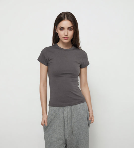 Camiseta Ajustada Cuello Redondo para Mujer - Efecto Reductor - Image 11