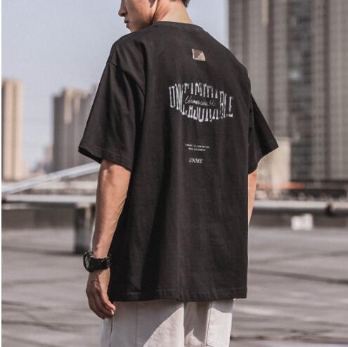 Men's Retro Hong Kong Style 100% Cotton Short-Sleeve T-Shirt