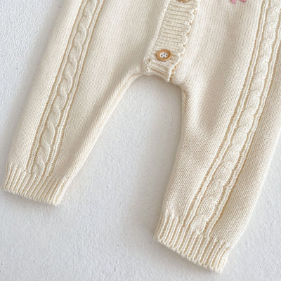 Pelele Tejido Artesanal con Bordados para Bebé Niña - Image 16