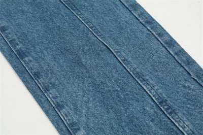 Jeans Hip-hop con Pentagrama y Cierre Lateral para Hombre - Image 21