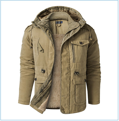 Abrigo de Algodón Acolchado Talla Grande para Hombre - Image 24