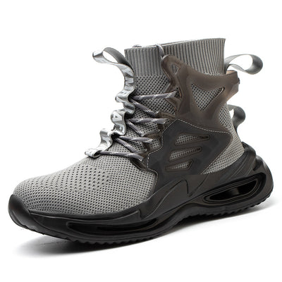 Zapatos de Seguridad Respirable Tejido Volador para Hombre Talla Grande - Image 9