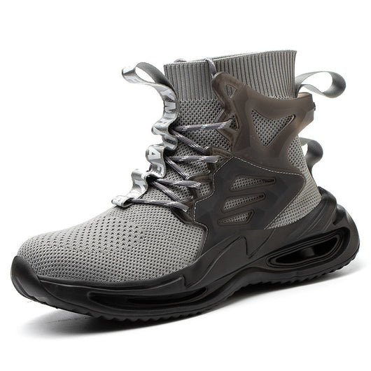 Zapatos de Seguridad Respirable Tejido Volador para Hombre Talla Grande - Image 9