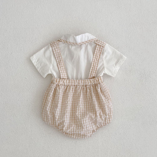 Blusa Cuello Babydoll con Efecto Dos Piezas a Cuadros - Image 19