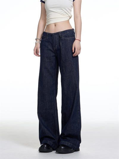 Jeans Retro Americano Desgastado Mujer Corte Recto Holgado - Image 9