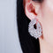 Luxury Popular Drop Full-dense Zircon Inlaid Earrings Plateado