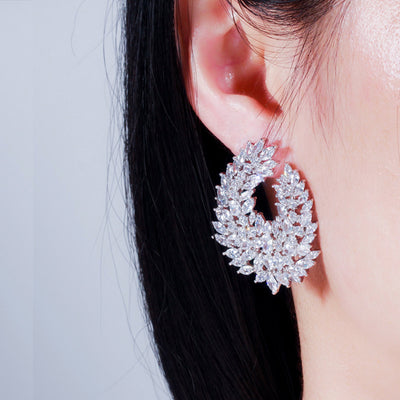 Aretes de Circonita Densidad Premium con Incrustaciones de Lujo - Image 2