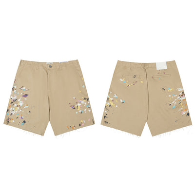 Shorts Camuflado con Detalles Graffiti y Costuras Contrastantes - Image 13