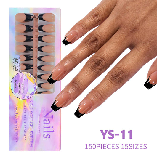 Uñas Postizas Estilo Francés Desmontables sin Marcas - Image 16