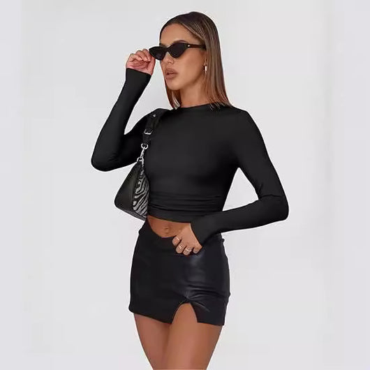 Remera Térmica Cuello Redondo Manga Larga para Mujer