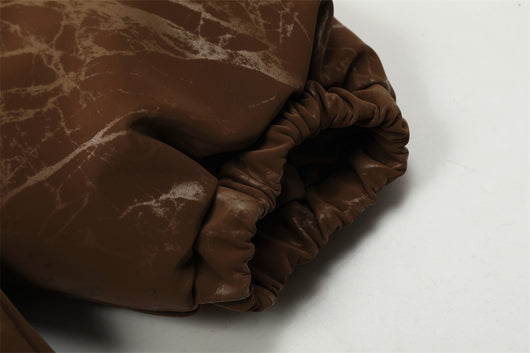 Abrigo de Cuero para Hombre con Forro Acolchado Splash-Ink - Image 16
