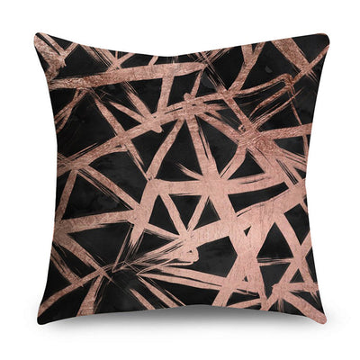 Funda de Cojín Rose Gold con Detalles en Oro Negro - Image 13