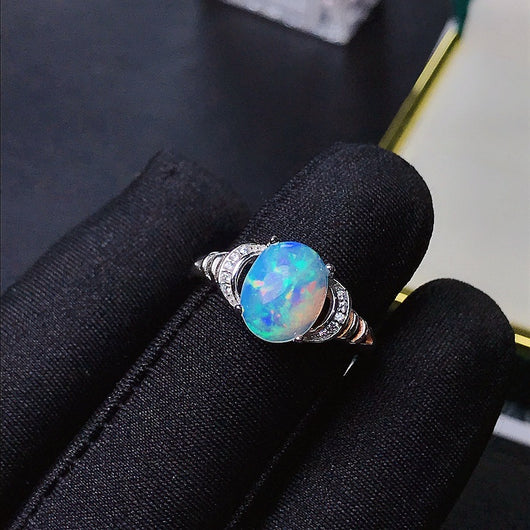 Anillo de Ópalo Natural con Plata 925 Incrustada - Image 3