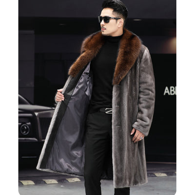 Abrigo Grueso de Piel Larga para Hombre - Casual Cálido Otoño Invierno - Image 2