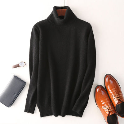 Suéter de Cuello Alto en Cachemira para Hombre - Otoño Invierno - Image 2