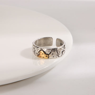 Anillo Vintage para Hombre con Textura de Piedra y Acabado Envejecido - Image 4