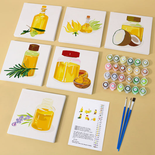 Kit de Pintura al Óleo Digital DIY - Paisajes y Flores - Image 22