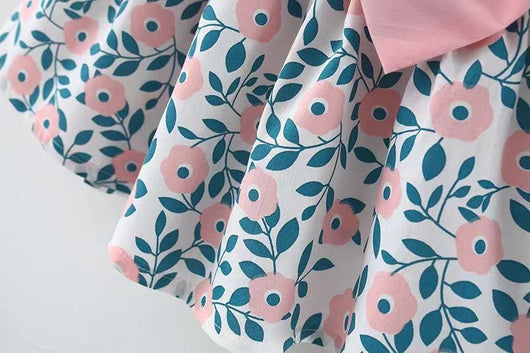 Vestido Infantil Estampado con Tirantes y Moño - Colección Verano - Image 15