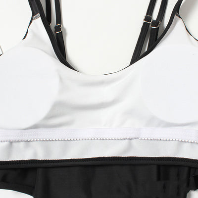 Bikini Dividido Estampado de Cintura Alta con Volantes para Mujer - Image 24