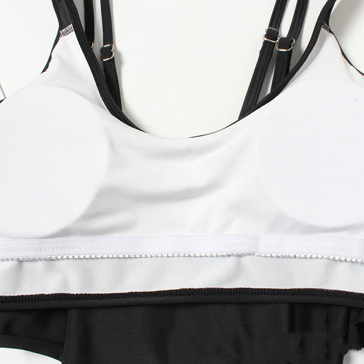 Bikini Dividido Estampado de Cintura Alta con Volantes para Mujer - Image 24