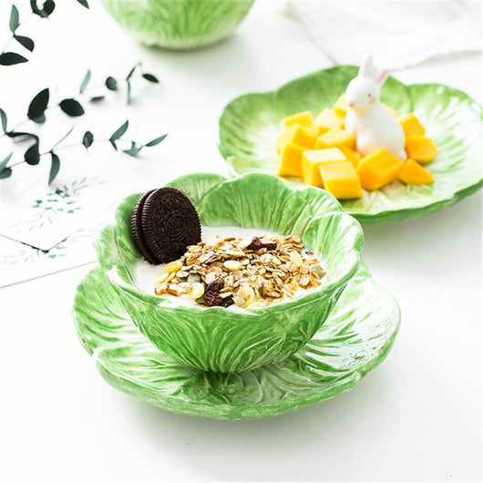 Vajilla Infantil de Cerámica Pintada a Mano con Animales Lindos de Pascua - Platos y Tazones para Ensaladas, Frutas y Postres - Image 6