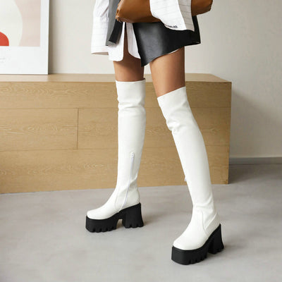 Botas Altas de Caballero con Tacón Grueso - Colección Otoño Invierno - Image 8