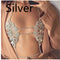 European And American Sexy INS Female Bloggers With The Same Body Chain Suit Silver Chain Bra