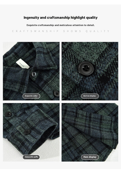 Camisa Casual de Cuadros Retro para Hombre - Image 10