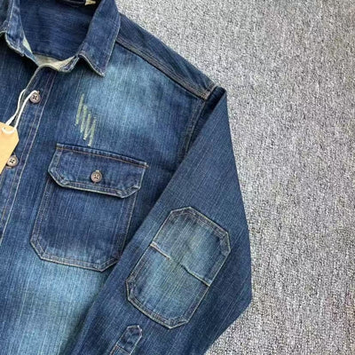 Camisa Vaquera Vintage Lavada para Hombre - Image 18