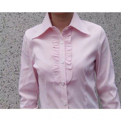 Camisa Drapeada de Manga Larga Color Sólido para Hombre - Image 7